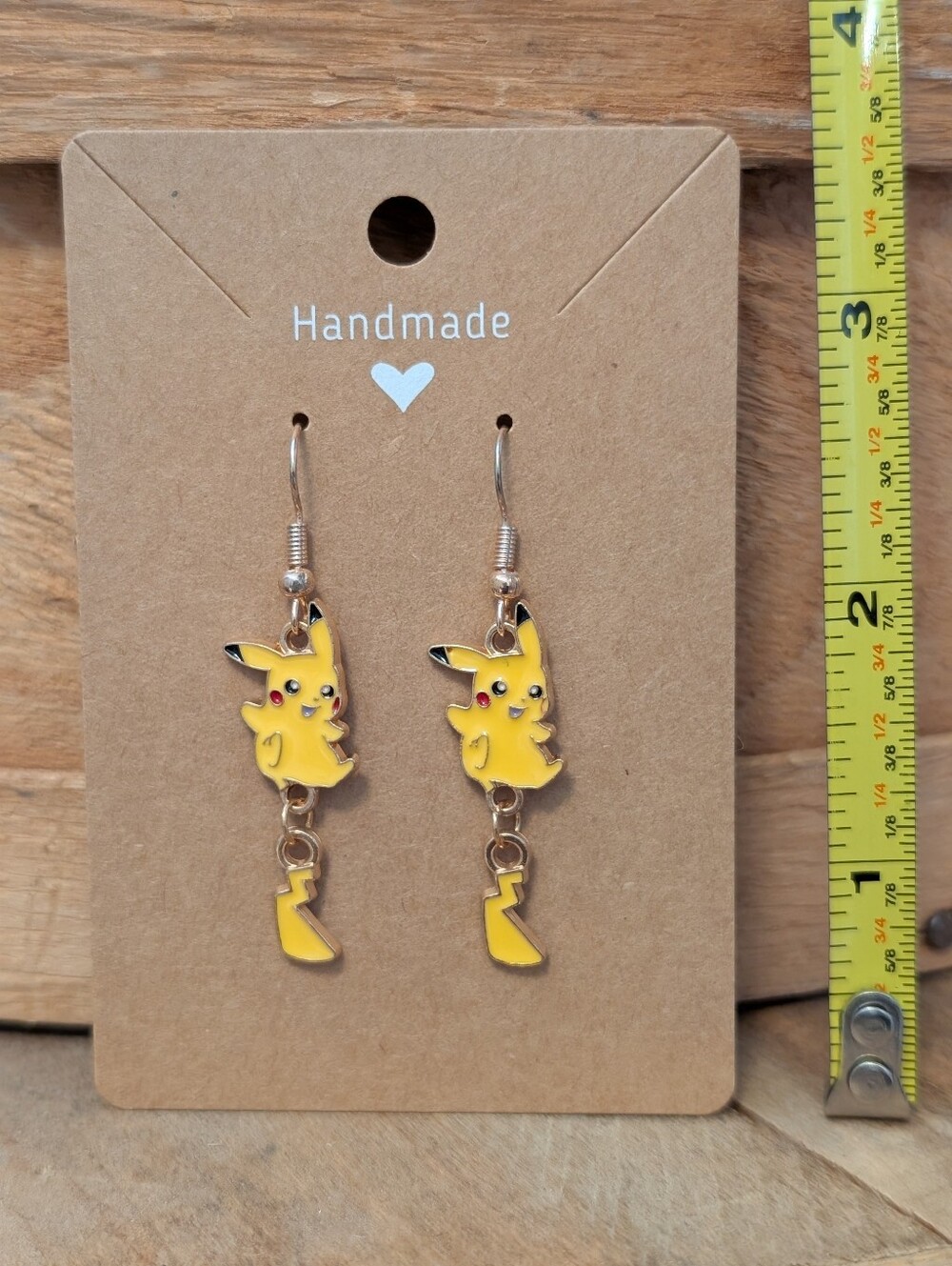 Anime Pokemon Pikachu Enamel Metal Earrings NEW